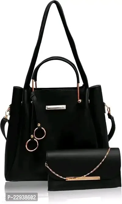 Fashion Latest Womens Stylish PU Leather Handbags Set Of (3)-thumb3