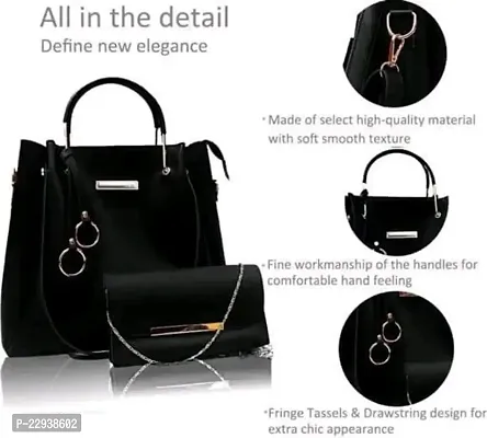 Fashion Latest Womens Stylish PU Leather Handbags Set Of (3)-thumb4