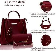 Fashion Latest Womens Stylish PU Leather Handbags Set Of (3)-thumb2