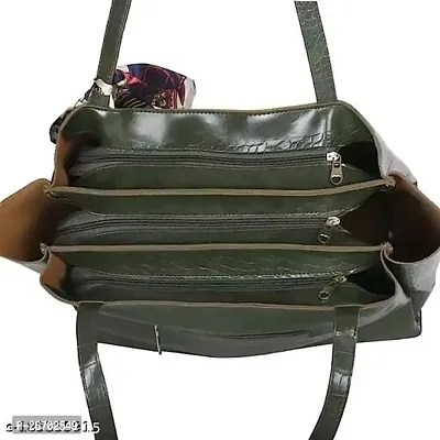 Classic Solid PU Handbag For Women-thumb4