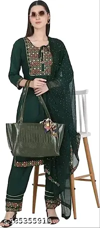 Classic Solid PU Handbag For Women-thumb1