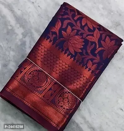 Stylish Kosa Silk Multicoloured Saree with Blouse piece