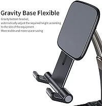 Premium Quality Haau Mobile Stand For Table Adjustable Mobile Phone Foldable Holder Stand Dock Mount Mobile Stand For Online Classes Table Bed Youtuber Video Recoding For All Smartphones, Tabs (Black)-thumb3