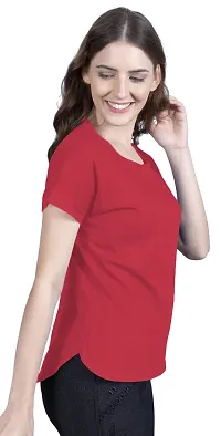 THE BLAZZE 1319 Women's Cotton Round Neck T-Shirts for Women-thumb2