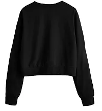 THE BLAZZE 1341 Women's Boxy Round Neck Full Sleeve Crop Top for Women(M,Color_01)-thumb1