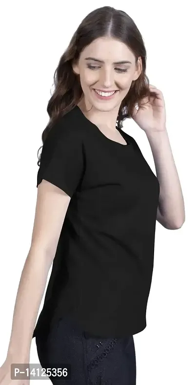 THE BLAZZE 1319 Women's Cotton Round Neck T-Shirts for Women-thumb3