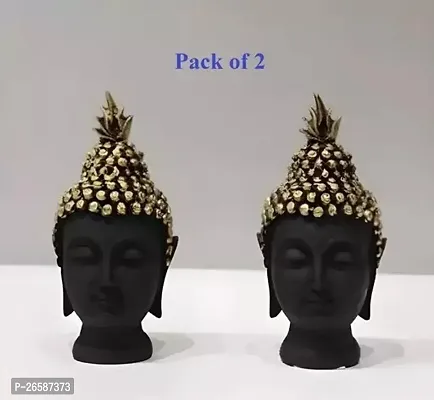 Khushi Enterprises Head Buddha Statue Pack Of 2 Decorative Showpiece. Pack of 2