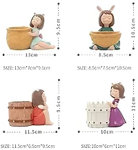 Cute Resin Pot 4 Basket Girls Resin Plant Container Set 12 cm-thumb3