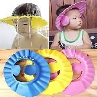 SIDDHI VINAYAK Creation Adjustable Safe Soft Bathing Baby Shower Cap Wash Hair for Children Baby Eye Ear Protector Adjustable Leaves Shape Bathing Shower/Shamoo Cap (Multi Colour)-thumb4