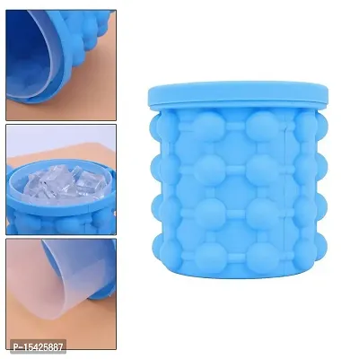 SIDDHI VINAYAK Creation Silicone Ice Bucket Revolutionary Space Saving Ice Cube Molds for Home Cafe Parties Restaurants Buffets Chilling Whiskey-thumb2