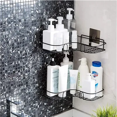 Stainless Steel Bathroom Corner Shelf Organizer Storage Hanging