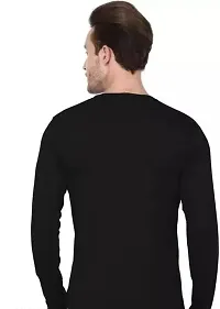 Reliable Black Polyester Printed Round Neck Tees For Men-thumb1