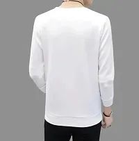 Reliable White Polyester Printed Round Neck Tees For Men-thumb1