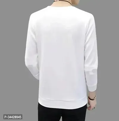 Reliable White Polyester Printed Round Neck Tees For Men-thumb2