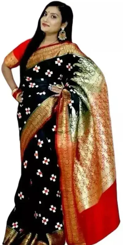 Alluring Satin Saree with Blouse piece 