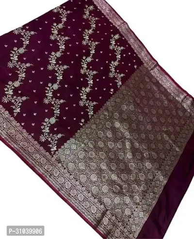 Trendy Women banarasi saree With Blouse Piece