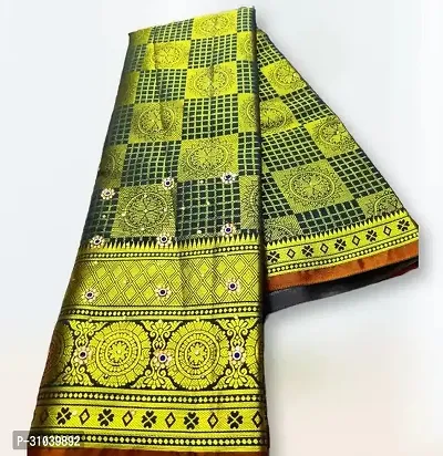 Trendy Kanjivaram Brocade Sarees With Blouse Piece-thumb0