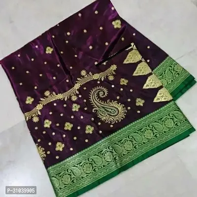 Trendy Banarasi silk saree With Blouse Piece