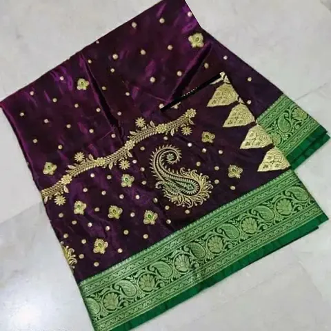 Elegant Art Silk Saree with Blouse piece 