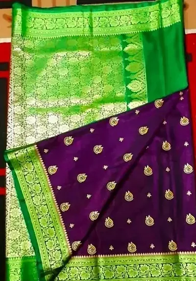 Trending Art Silk Saree with Blouse piece 