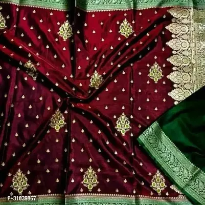 Trendy Women Banarasi Silk Sarees With Blouse Piece