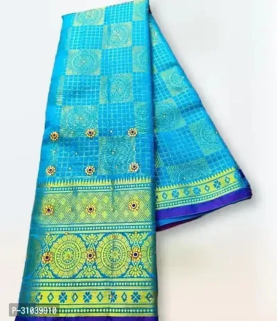 Trendy Kanjivaram Brocade Sarees With Blouse Piece-thumb0