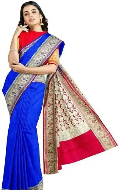 Alluring Art Silk Saree with Blouse piece 