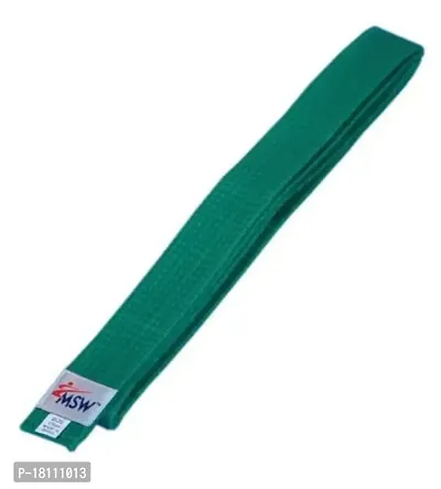 MSW Coloured Karate Belt Polly Cotton Mixed Martial Arts Belt GREN Colors-thumb0