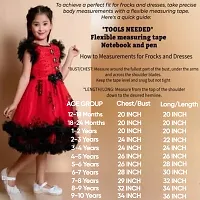 Adorable Red Net Embellished Frock For Girls-thumb3