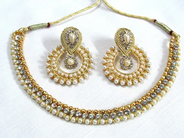 Trendy Alloy Pearl Necklace Sets