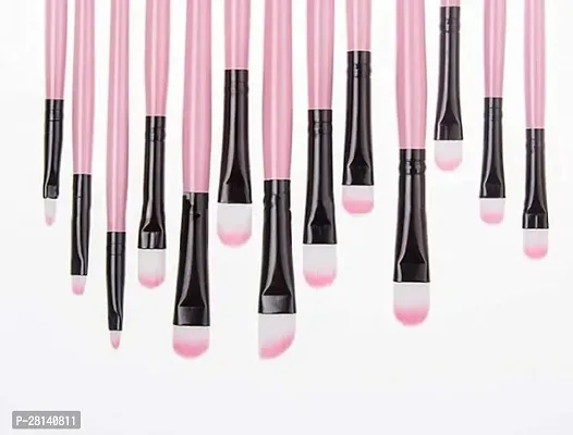 Soft Bristle Makeup Brush Set with Storage Pouch Professional Makeup Brush Set Premium Pink Vegan Synthetic Kabuki Foundation Blending Brush Face Powder Blush Concealers Eye Shadows Make Up Brush Set-thumb0