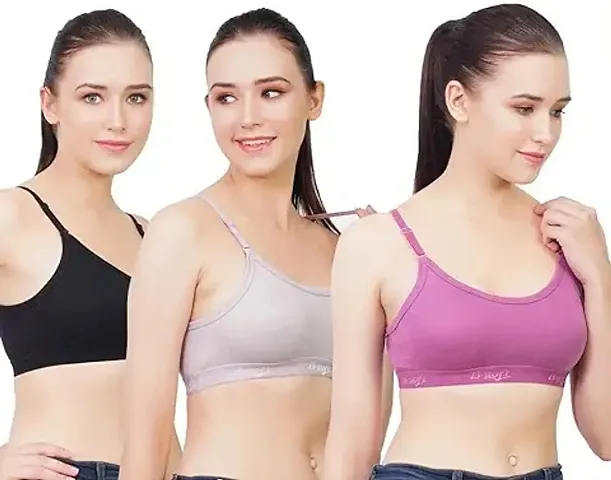 B-SOFT Molded Sports Bra for Women & Girls, Non-Padded & Non-Wired,Comfortable and Stylish Active Wear, Gym, Workout, Yoga,Full Coverage Seamless Bra