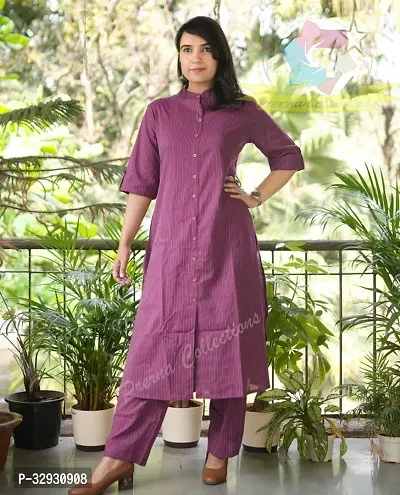 Stylish Cotton Kurta Bottom Set for Women-thumb0