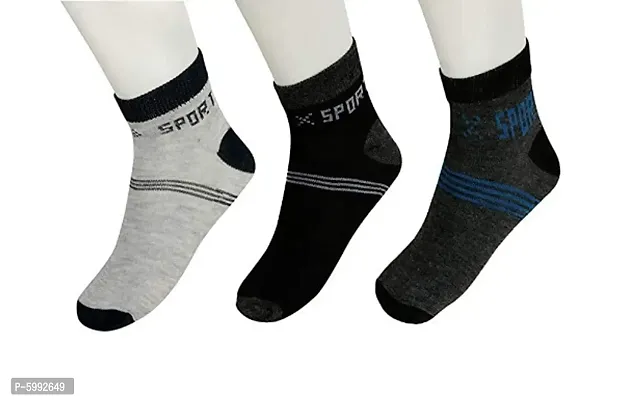SS Men's And Women Solid Unisex Casual Cotton Ankle/Sneaker Length Design Line Socks Men's Ankle Length Cotton Socks (Pack of 12) ( Multicolored) FREE SIZE-thumb4