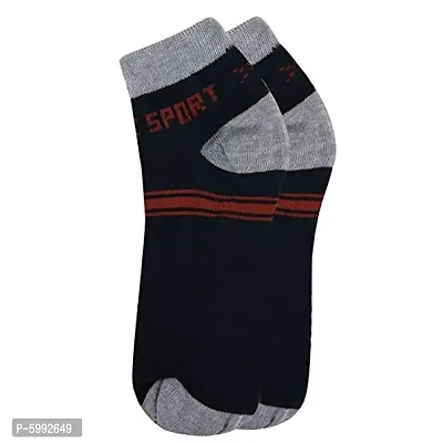SS Men's And Women Solid Unisex Casual Cotton Ankle/Sneaker Length Design Line Socks Men's Ankle Length Cotton Socks (Pack of 12) ( Multicolored) FREE SIZE-thumb5