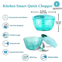 Manual Food Chopper, Compact and Powerful Hand Held Vegetable and Fruit Chopper/Blender(Random Color)-thumb4