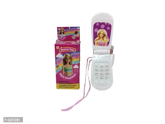 BARBIE PHONE MUSICAL TOY FOR CUTE BARBIE GIRLS Flip Up Barbi Caller Tunes Cell Phone Toy-thumb0