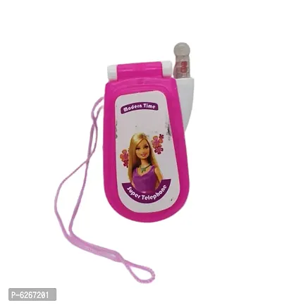 BARBIE PHONE MUSICAL TOY FOR CUTE BARBIE GIRLS Flip Up Barbi Caller Tunes Cell Phone Toy-thumb3