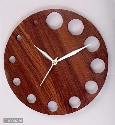 Round  Hole Wooden Wall Clock