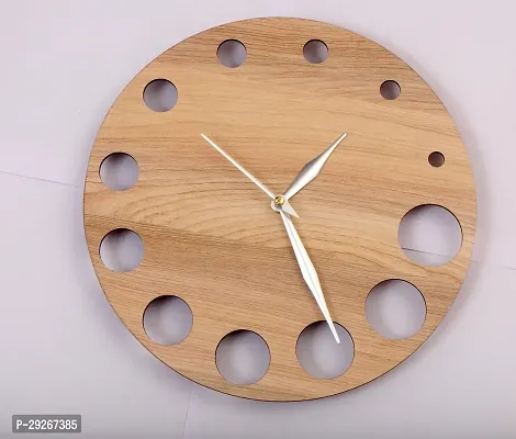 Round Hole Wooden Wall Clock