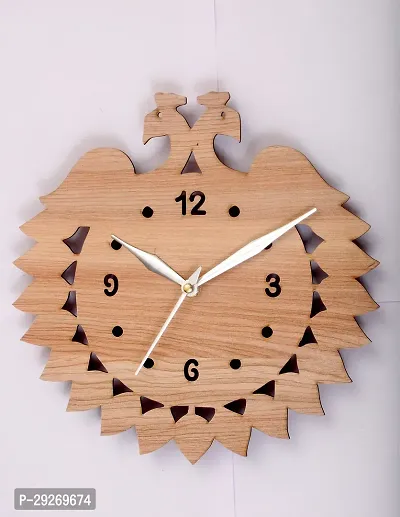 Peacock Round Wooden Wall Clock