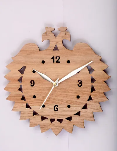 Peacock Round Wooden Wall Clock