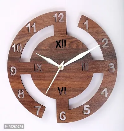 half Cycle Round Wooden Wall Clock
