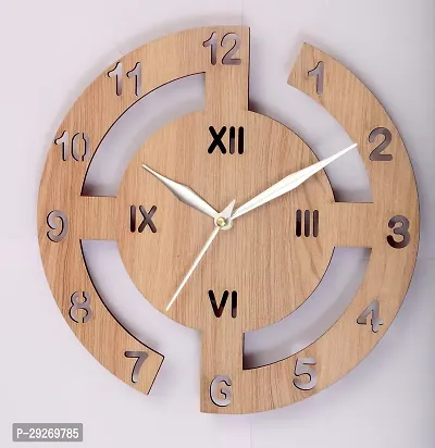 Half Cycle Round Wooden Wall Clock