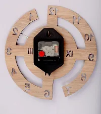 Half Cycle Round Wooden Wall Clock-thumb1