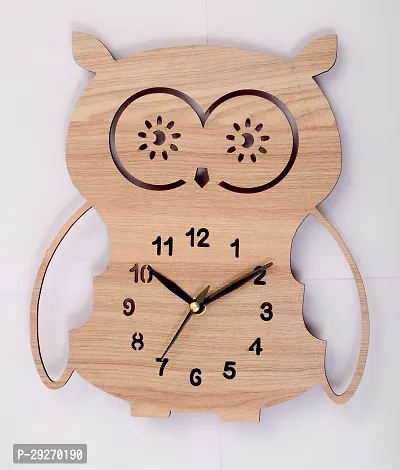Owl Wooden Wall Clock-thumb0