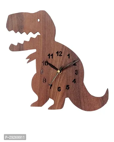 National dinosuar shape wooden wall clock