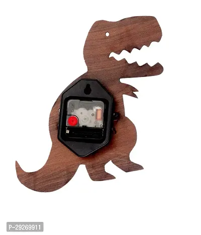 National dinosuar shape wooden wall clock-thumb2