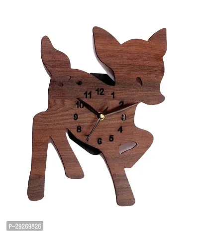 National deer wooden wall clock