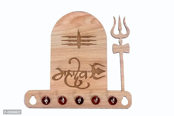 National Shivling  single layer wooden key stand (light)